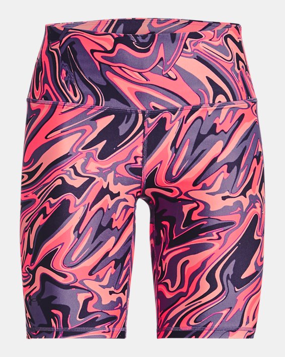 Women's HeatGear® Bike Shorts, Pink, pdpMainDesktop image number 4